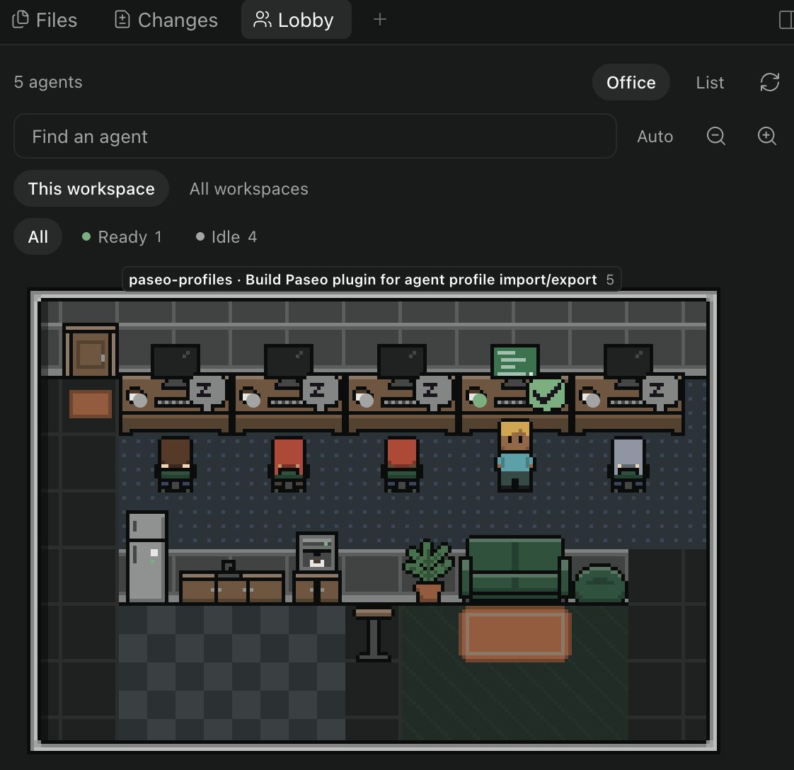 Paseo agent lobby plugin